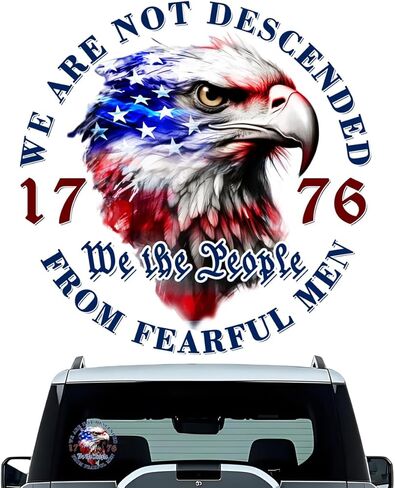 JLHAPPY-We The People 1776 American Bald Eagle Flag Car Decals -250th Anniversary of the United States Sticker -Removable 7 inch Patriotic Vinyl Decal for Auto Car Truck SUV Trailer Window Vinyl Decal in Saudi Arabia
