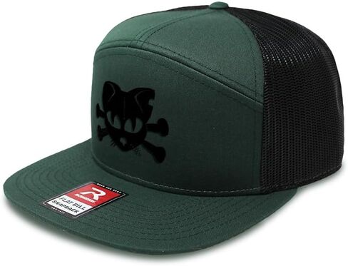 قبعة شبكية مخصصة قبعة Snapback قبعة القط الجمجمة والعظام قبعة بيل مسطحة قبعة سائق الشاحنة قبعة 7 لوحات in Saudi Arabia