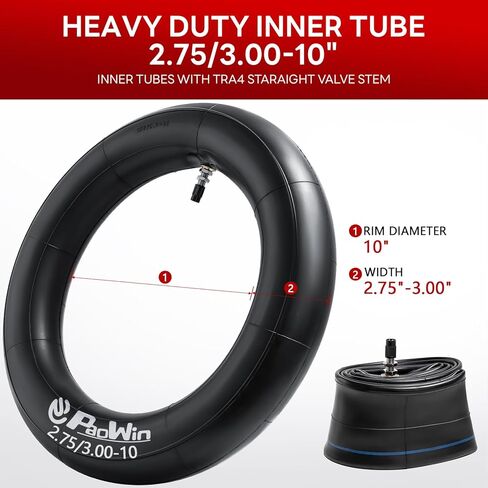 2.75-10 4PR TT 37J Dirt Bike Front/Rear Tire and Heavy Duty Inner Tube Compatible with 2.75-10 Off Road Pit Bike/Motorcycle Tire(P-117) in Saudi Arabia