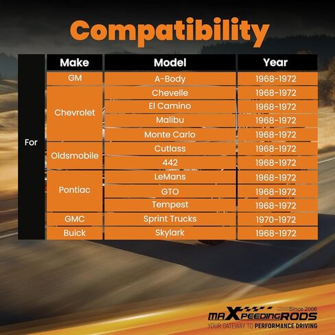 مجموعة أذرع التحكم الخلفية والأذرع الخلفية القابلة للتعديل من maxpeedingrods لـ GM A-Body 1967-1972 in Saudi Arabia