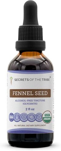 Secrets of the Tribe Fennel Seed Tincture Alcohol-Free Extract, USDA Organic Fennel (Foeniculum vulgare) Dried Seed (4 FL OZ) in Saudi Arabia