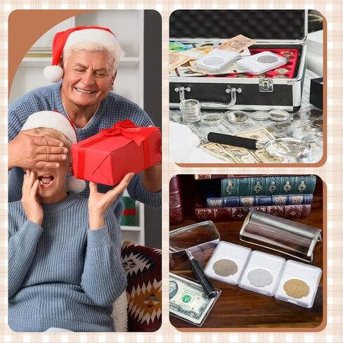 20 عبوة 40 مم حامل عرض لوح العملات المعدنية من البلاستيك الشفاف وأكمام حماية لهواة جمع العملات وحقيبة عرض حامل للمنزل والمكتب وتنظيم المجموعة واللوازم in Kuwait