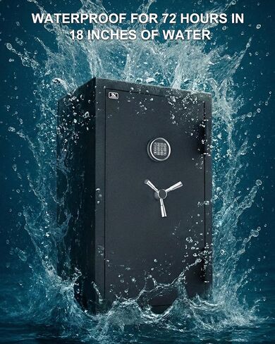 TIGERKING 8.78 قدم مكعب مقاوم للحريق ومقاوم للماء وآمن للمنزل، فولاذ شديد التحمل، 40 دقيقة 1200 درجة فهرنهايت للحماية من الحرائق، حماية للمياه لمدة 72 ساعة، قفل لوحة مفاتيح سهل الوصول، جيوب منظم الباب، أرفف قابلة للتعديل in Kuwait