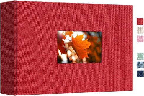 Vienrose Photo Album 4x6 300 Photos Linen Frame Cover with Memo Areas Photobook Large Capacity Slip-in Pictures Book for Wedding Baby Vacation, Black in Kuwait