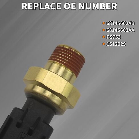 Engine Oil Pressure Sensor, Compatible with Chrysler 200, Cherokee, Renegade, Dart 2.0L 2.4L 2013-2017, Oil Pressure Switch Sender Unit Replace 68145662AB, 68145662AA, PS753 in Kuwait