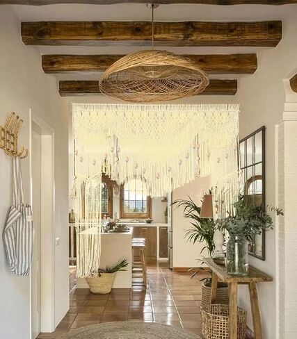 خلفية زفاف كبيرة من kiido لشجرة/قوس بوهيمي للتعليق على الحائط ديكور بوهو نسيج المدخل/ستائر النافذة مقسم الغرفة - فاخر (78 بوصة عرض × 82 ارتفاع) in Kuwait