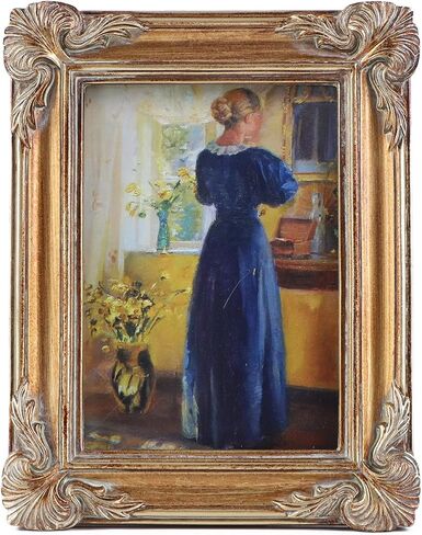 SIKOO 4x4 Vintage Picture Frames Small 4x4 Antique Ornate Picture Frame Square with Glass Front for Tabletop and Wall Hanging Vintage Wall Decor Gallery Wall Bronze Gold in Saudi Arabia