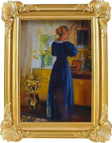 SIKOO 4x4 Vintage Picture Frames Small 4x4 Antique Ornate Picture Frame Square with Glass Front for Tabletop and Wall Hanging Vintage Wall Decor Gallery Wall Bronze Gold in Saudi Arabia