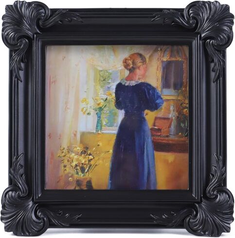 SIKOO 4x4 Vintage Picture Frames Small 4x4 Antique Ornate Picture Frame Square with Glass Front for Tabletop and Wall Hanging Vintage Wall Decor Gallery Wall Bronze Gold in Saudi Arabia