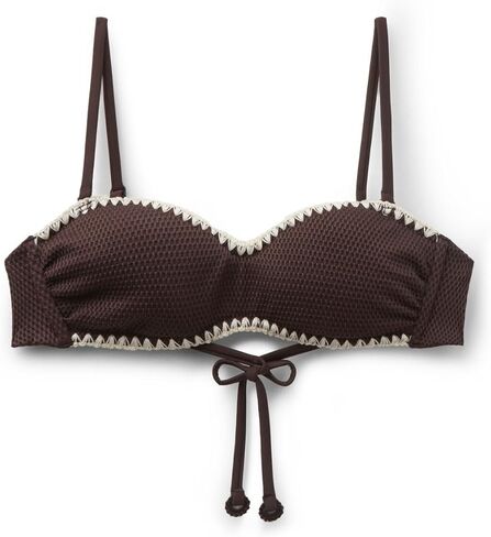 CALZEDONIA Woman's Bandeau Swimsuit Top Bicolor Embroidery in Saudi Arabia