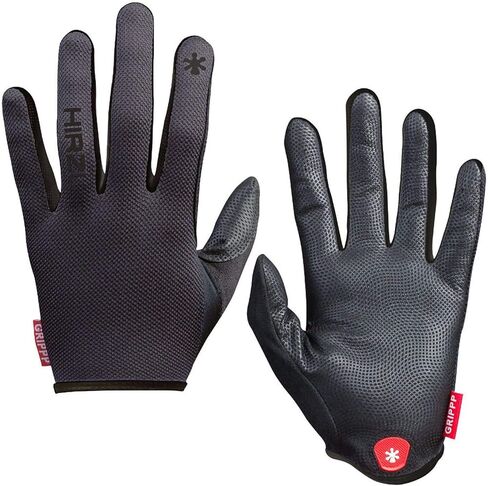 قفازات HIRZL Grippp Light FF الجلدية للدراجات، أسود/أبيض، أصابع كاملة، قابلة للتنفس، خفيفة الوزن للغاية، مقاومة للعرق والماء والتآكل، مريحة، متينة، MTB، الطريق، الجبال، ركوب الدراجات، تصميم سويسري in Kuwait