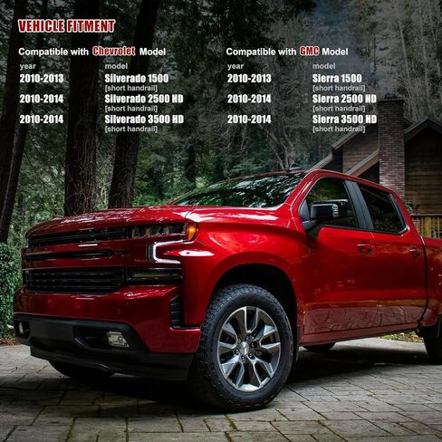 Front Left Driver Side Armrest Repair Kit for 2010–2014 Chevy Silverado 1500 2500HD 3500HD & 2010–2014 GMC Sierra 1500 2500HD 3500HD | Only for Door Panel with Release Handle Below Armrest, Black in Kuwait