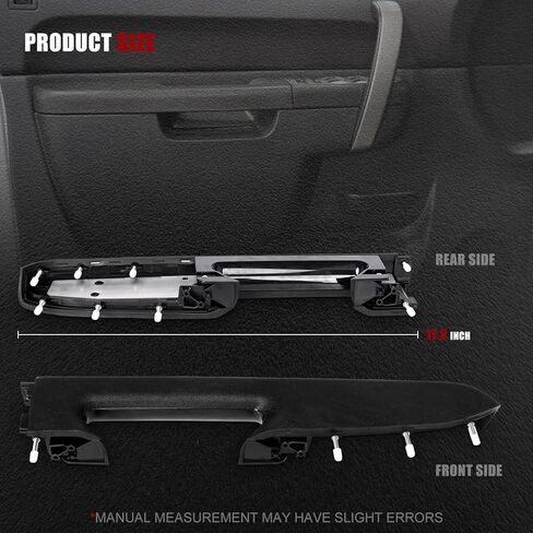 Front Left Driver Side Armrest Repair Kit for 2010–2014 Chevy Silverado 1500 2500HD 3500HD & 2010–2014 GMC Sierra 1500 2500HD 3500HD | Only for Door Panel with Release Handle Below Armrest, Black in Kuwait
