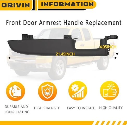 12472876 Front Driver Side Door Armrest Handle Compatible with 1999-2006 Chevy Suburban Silverado Sierra Tahoe Avalanche Escalade & GMC Yukon, Front Left Side Door Arm Rest with Handle in Saudi Arabia