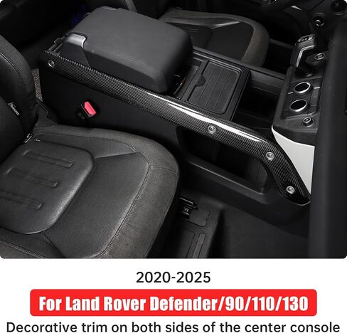 Console Trim Frame for 2020-2024 Land Rover Defender 90/110/130 Interior Carbon Fiber Pattern Upgrade Scratch-Resistant Protective Cover for Center Console Side Trim Modification Accessories in Kuwait