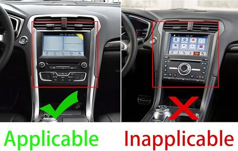 Real Bright Soft Carbon Fiber Car Dash Central Navigation Screen Control Panel ​​Sticker Compatible with Ford Mondeo/Fusion 2013 2014 2015 2016 2017 2018 2019 Auto Interior Accessories Black in Saudi Arabia
