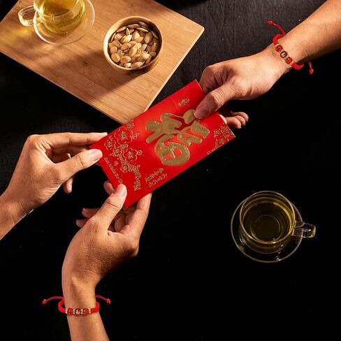 Tondiamo 6 Pcs 2026 Chinese New Year of Horse Bracelet Red String Gold Charm Beaded Bracelet Chinese Zodiac Animal Good Luck Jewelry Year of The Horse Gift in Kuwait