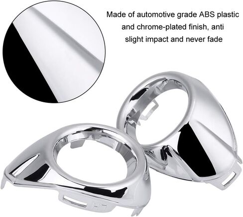 Aramox Front Bumper Fog Light Cover, Chrome-Plated ABS Plastic Bezel Trim, Compatible with Focus 2012-2014 in Saudi Arabia