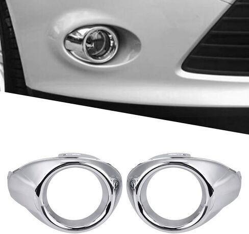 Aramox Front Bumper Fog Light Cover, Chrome-Plated ABS Plastic Bezel Trim, Compatible with Focus 2012-2014 in Saudi Arabia