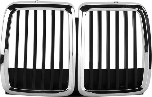 EVGATSAUTO Front Grille, Front Center Grille Grill Chrome 51131884350 Replacement for E30 M3 3 Series 325i 318i 320i in Saudi Arabia