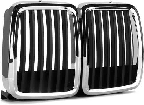 EVGATSAUTO Front Grille, Front Center Grille Grill Chrome 51131884350 Replacement for E30 M3 3 Series 325i 318i 320i in Saudi Arabia