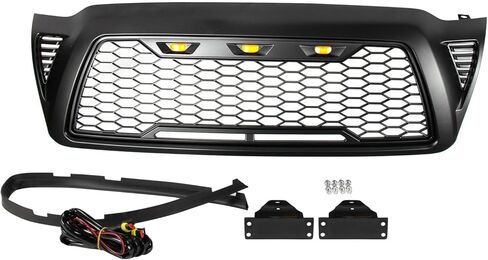 شواية مع أسلاك إضاءة LED شبكة أمامية سوداء متوافقة مع 2005 2006 2007 2008 2009 2010 2011 تاكوما in Kuwait