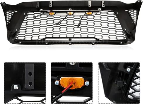 شواية مع أسلاك إضاءة LED شبكة أمامية سوداء متوافقة مع 2005 2006 2007 2008 2009 2010 2011 تاكوما in Kuwait