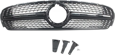 For 2020 2021 2022 Mercedes-Benz GLC-Class GLC 300/300e/350e/43 AMG Front With AMG Package Bumper Diamond Style Grille Center Grill With Black Trim in Saudi Arabia