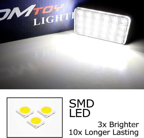 مجموعة إضاءة لوحة ترخيص LED كاملة 3 وات من iJDMTOY OEM-Fit متوافقة مع Jeep 2018-up Wrangler JL JLU، مدعومة بثنائيات LED بيضاء زينون 18-SMD in Saudi Arabia