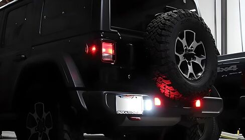 مجموعة إضاءة لوحة ترخيص LED كاملة 3 وات من iJDMTOY OEM-Fit متوافقة مع Jeep 2018-up Wrangler JL JLU، مدعومة بثنائيات LED بيضاء زينون 18-SMD in Saudi Arabia