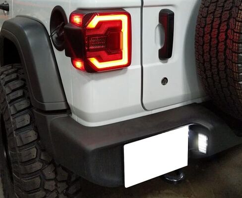 مجموعة إضاءة لوحة ترخيص LED كاملة 3 وات من iJDMTOY OEM-Fit متوافقة مع Jeep 2018-up Wrangler JL JLU، مدعومة بثنائيات LED بيضاء زينون 18-SMD in Saudi Arabia
