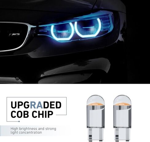 30Pcs 194 LED Bulb, 168 2825 W5W T10 Bulbs, 6000K Wedge COB LED, Error Free for Dome Map Door Courtesy Trunk Parking License Plate Lights(Blue) in Saudi Arabia