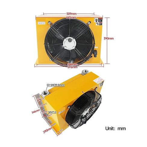 AH1490T-CA 250L/min Air Cooler Radiator Sheet CNC Machine Hydraulic Oil Reduction High Temperature Oil Fan Efficient Shock Absorption(DC24V) in Kuwait