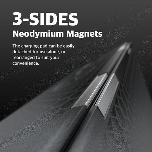 لوحة ماوس شحن لاسلكية سبليت POUT H3 - شاحن Qi سريع مع ملحق مغناطيسي - سطح أملس وقاعدة مضادة للانزلاق - متوافقة مع الهواتف الذكية وسماعات الأذن (رمادي غبار) in Kuwait