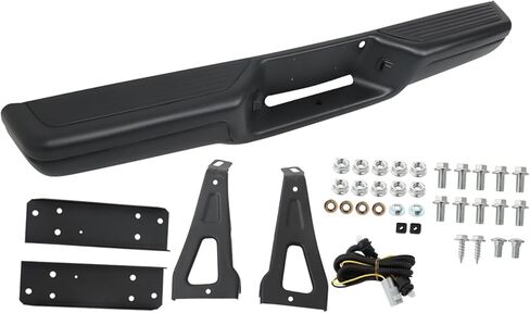Black Steel Rear Step Bumper with Mounting Bracket Replacement for Dakota 1997 1998 1999 2000 2001 2002 2003 2004 CH1103104 in Saudi Arabia