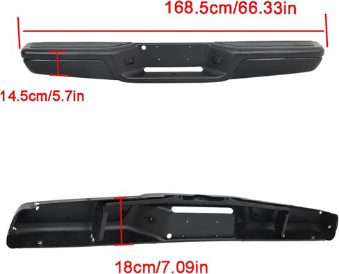Black Steel Rear Step Bumper with Mounting Bracket Replacement for Dakota 1997 1998 1999 2000 2001 2002 2003 2004 CH1103104 in Saudi Arabia