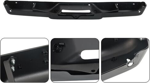 Black Steel Rear Step Bumper with Mounting Bracket Replacement for Dakota 1997 1998 1999 2000 2001 2002 2003 2004 CH1103104 in Saudi Arabia