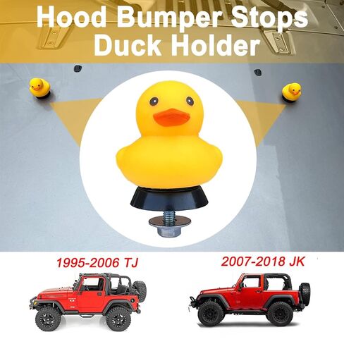 Hood Bumper Stops for Jeep Wrangler,Duck Holder for Jeep,Duck Cushion Stoppers for Jeep Wrangler 1987-2018,2Pack in Kuwait