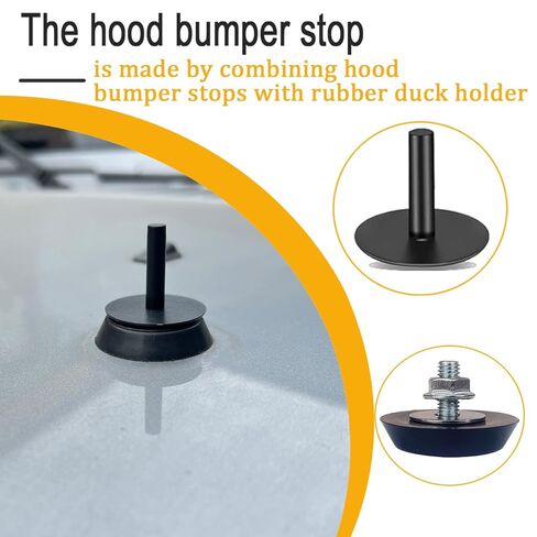 Hood Bumper Stops for Jeep Wrangler,Duck Holder for Jeep,Duck Cushion Stoppers for Jeep Wrangler 1987-2018,2Pack in Kuwait