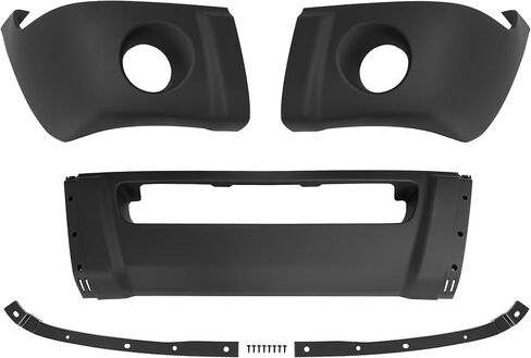 KUAFU Front Bumper Valance Compatible with 2001-2003 Ford Ranger Replacement for 1L5Z17626CAD FO1095189 W/Fog Light Holes Plastic Primer Matte Black Front Valance Panel in Saudi Arabia