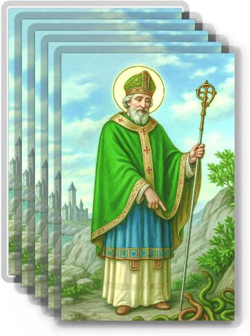 Shepherd's Grace St. Patrick’s Prayer Laminated Holy Cards – Catholic Prayer Cards 5 Pack – Pocket Size Devotional Cards for Faith, Protection, and Daily Prayer in Saudi Arabia
