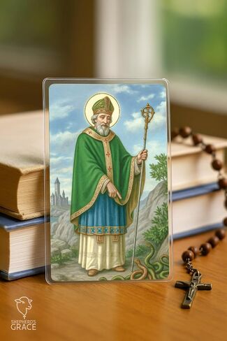 Shepherd's Grace St. Patrick’s Prayer Laminated Holy Cards – Catholic Prayer Cards 5 Pack – Pocket Size Devotional Cards for Faith, Protection, and Daily Prayer in Saudi Arabia