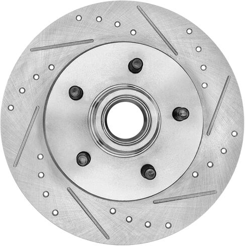 PM Auto 1 Piece Front 295mm Left Drilled Slotted Brake Disc Rotor and Hub Assembly Replacement For 1992-1999 Chevrolet C1500 Suburban in Saudi Arabia