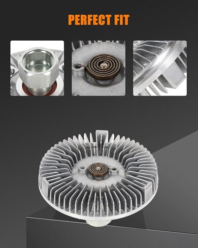 Radiator Fan Clutch Black for GMC for Sierra 1500 HD 2002-2003 2005-2006 for Cadillac for Escalade 1999-2000 2002-2006 Front Electric Cooling Fan Replace 2986 in Saudi Arabia