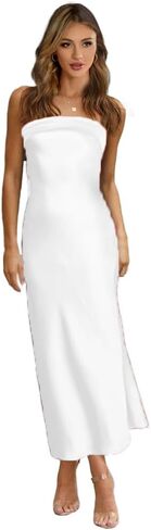 GOLDSTITCH Women's Maxi Bodycon Dresses Backless Tube Dress Low Back Hollow Out Elegant Strapless Long Dresses Wedding Guest in Saudi Arabia