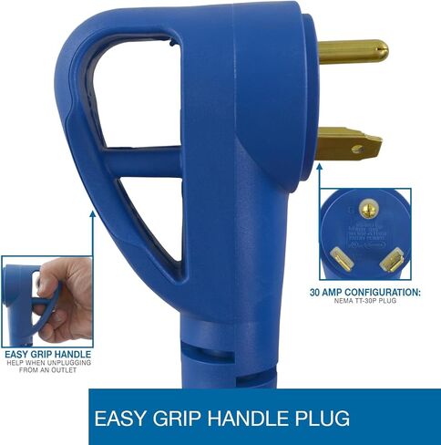 Conntek 14361, 30 Amp RV Extension Cord, Blue (25-Feet) in Kuwait