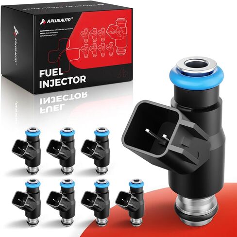 Flex Fuel Injectors, 12613411GM Compatible with Chevy GMC Cadillac-4.8L 5.3L 6.0L Flex Engine-Tahoe Silverado Avalanche Express 2010-2014, Yukon Sierra 1500 2010-2013, Set of 8, 4 Holes in Kuwait