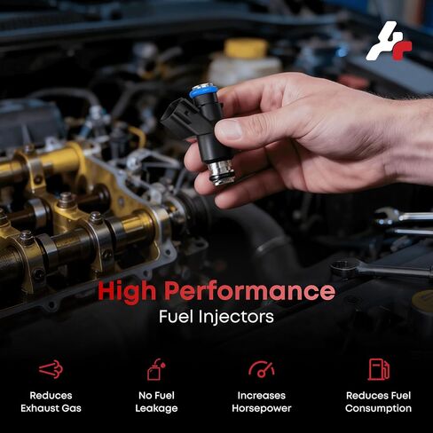 Flex Fuel Injectors, 12613411GM Compatible with Chevy GMC Cadillac-4.8L 5.3L 6.0L Flex Engine-Tahoe Silverado Avalanche Express 2010-2014, Yukon Sierra 1500 2010-2013, Set of 8, 4 Holes in Kuwait