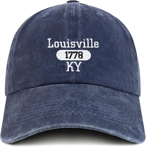 متجر الملابس العصرية Louisville Est.1778 قبعة بيسبول قطنية مصبوغة ومطرزة in Saudi Arabia