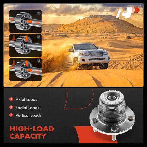 محمل العجلة الخلفية الممتازة ومجموعة المحور مع حلقة ABS و5 عروة متوافقة مع Mitsubishi Eclipse 2005-2012، Galant 2004-2012، مع ABS رباعي العجلات in Saudi Arabia